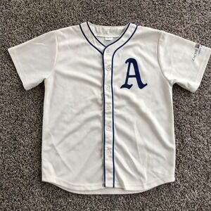 Oakland Philadelphia A's Athletics Stadium Giveaway Jersey Mens Small Creme Blue